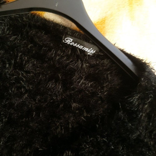 Fuzzy cardigan size M-L like new, black