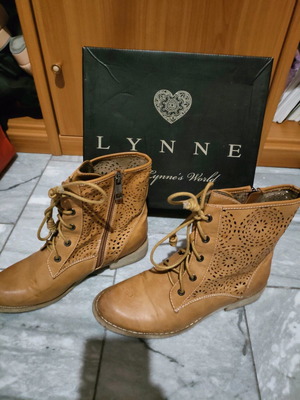 Lynne Δερμάτινα Μποτάκια μεταχειρισμένα, καφέ, νούμερο 39