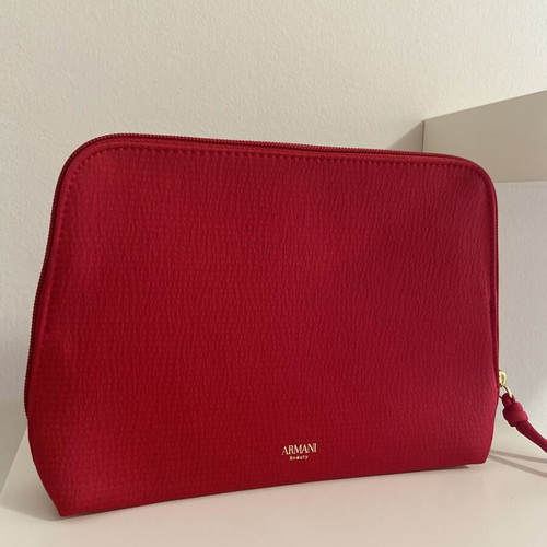 Armani Exchange cosmetic bag new, red