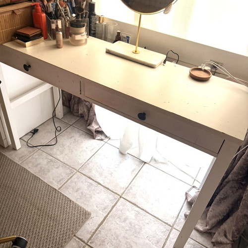 Hemnes white desk Ikea used with two drawers 120x47cm
