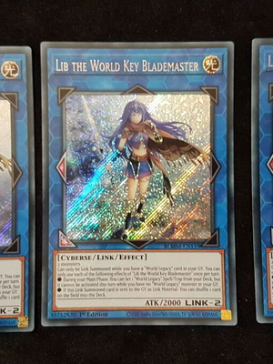 Yu-Gi-Oh! 3 κάρτες Lib the World Key Blademaster σαν καινούργιες
