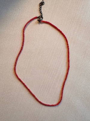 Χειροποίητο κολιέ καινούργιο, κόκκινο