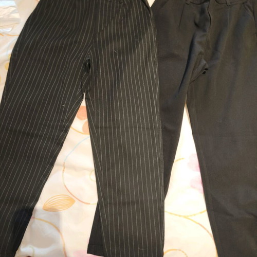 Stradivarius pants black and striped like new, summer wear