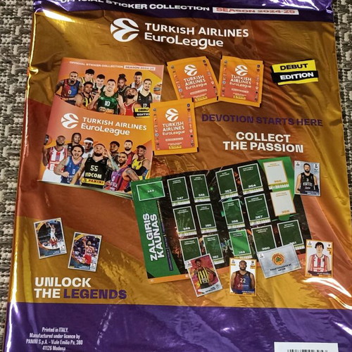 Panini Euroleague 2024/25 starter pack new (album + 3 sticker packets)