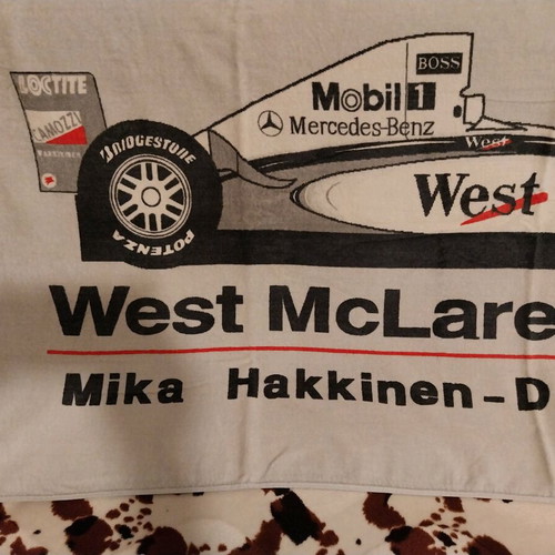 Rare collectible F1 West McLaren Mercedes towel 1998-2000 mint condition