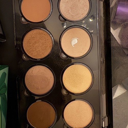 Eyeshadow and contouring palettes used, set of five, Nyx, Revolution, Seventeen, USHAS