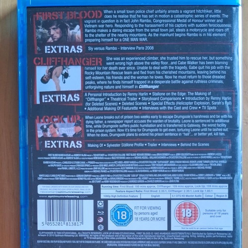 Stallone The Collection Blu-ray set like new, 3 action movies
