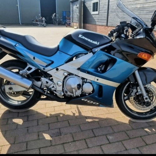 Kawasaki 600 ZZR 1990 sport motorcycle used, 44000 km, blue