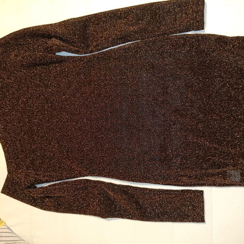 Glitter dress see-through with rhinestones brown like new