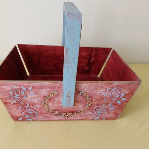 Basket refurbished from hard Plexiglas