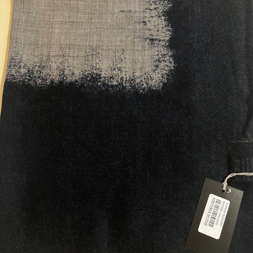 Azzaro scarf new gray and blue, 100% virgin wool