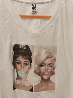 T-shirt Marilyn Audrey 100% cotton new, elegant fit