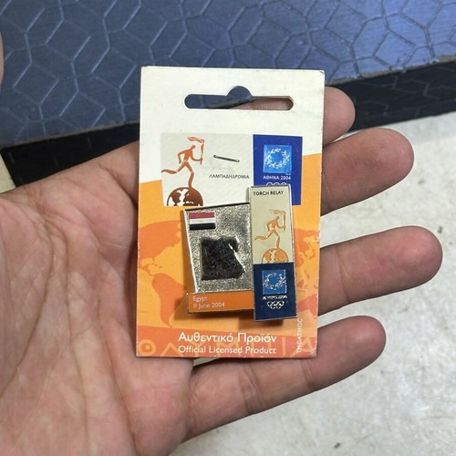 Olympic Torch Relay Athens 2004 Egypt Collectible Pin used