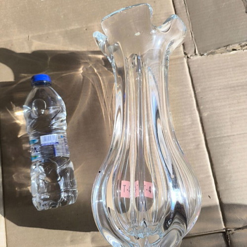 Bohemia crystal vase new, made in Czech Republic, 15x30 cm