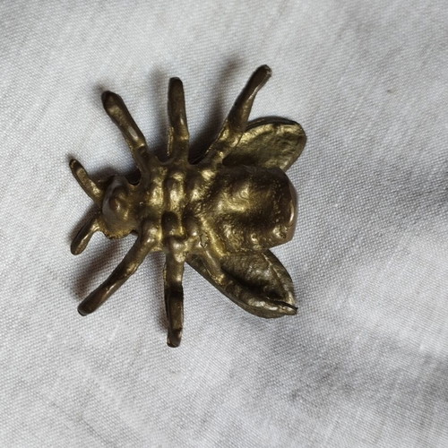 Brass paperweight shaped like an insect vintage