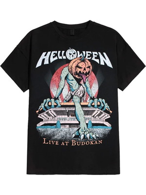 Helloween Pumpkin Monster Live at Budokan T-shirt καινούργιο, Gildan L μαύρο