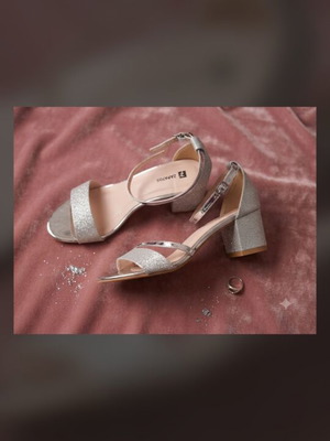 Malena formal sandals used, silver, size 36