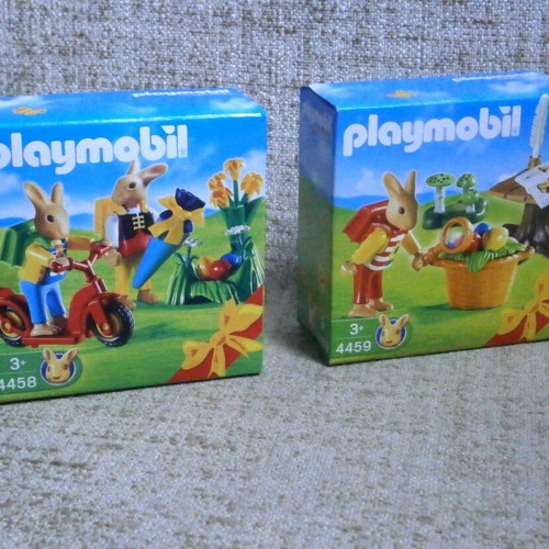 Playmobil 4458 + 4459 Easter Bunnies sealed, pack of 2
