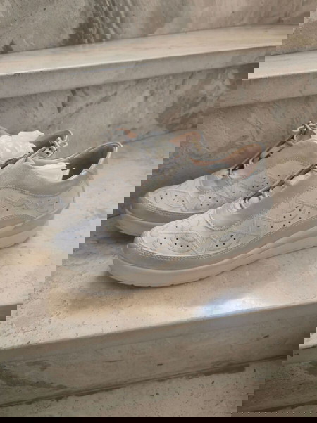 Stonefly λευκά γκρι παπούτσια με πλατφόρμα slip on Αριστη κατάσταση