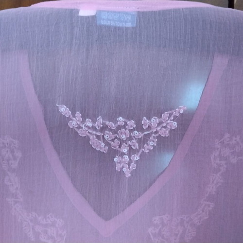 Aqua Mare pink tunic size M new with embroidery