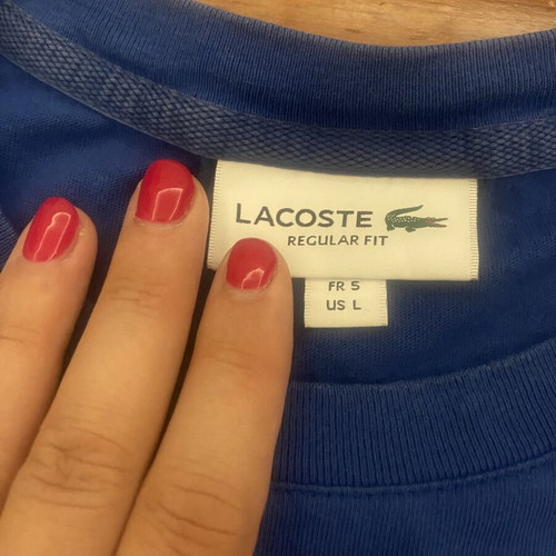 Lacoste T-shirt used, men's blue size L