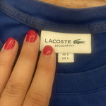 Lacoste T-shirt used, men's blue size L