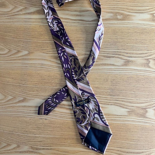 Tseklejis Vintage 70s Woven Pure Silk Tie, excellent condition