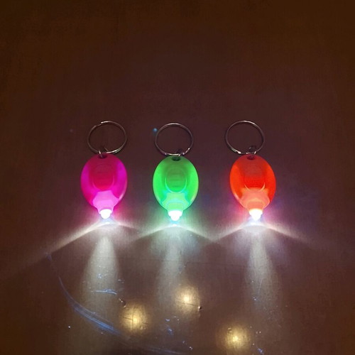 Keychain flashlights new in 3 colors pink, green, orange