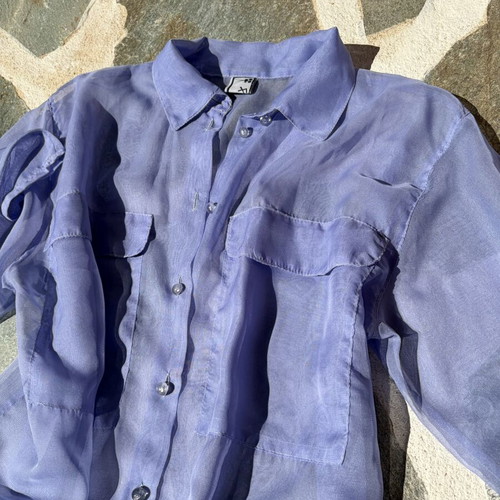 Film Sportswear Vintage 90s Chiffon Sheer Shirt Dress One Size like new