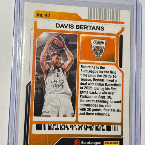 Davis Bertans 2025-26 Contenders EuroLeague Round 2 Ticket 2 like new