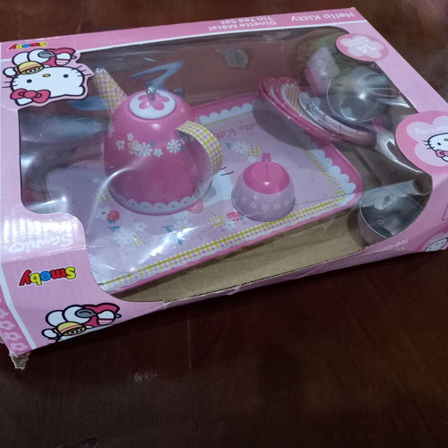 Hello Kitty metal tea set 14 pieces used