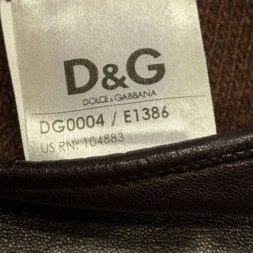 Dolce & Gabbana leather gloves like new, brown, size 9 1/2