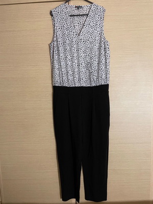 Street One jumpsuit used, size 38, black and beige