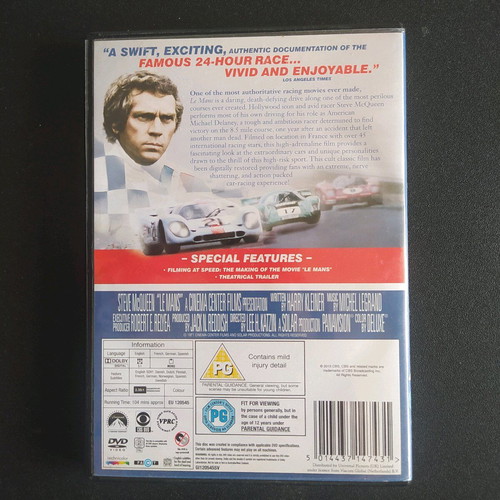 DVD Le Mans (1971) Steve Mcqueen English Edition, used