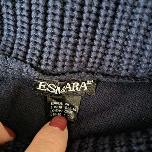 Esmara navy knitted turtleneck dress used, size S
