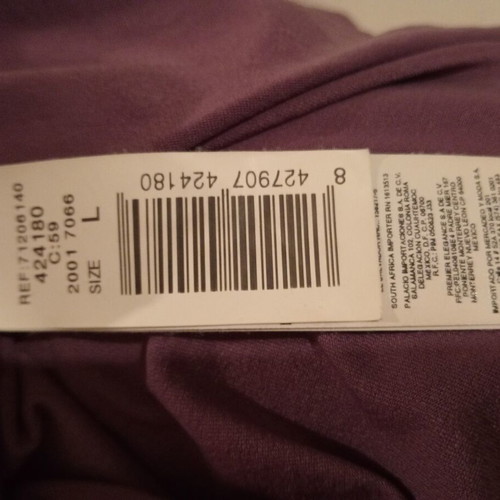 Mango sleeveless t-shirt size L new, elastic dark lilac