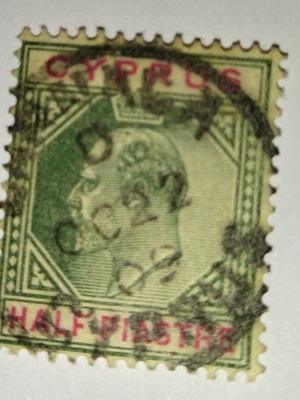 Cyprus Half Piastre μεταχειρισμένο γραμματόσημο
