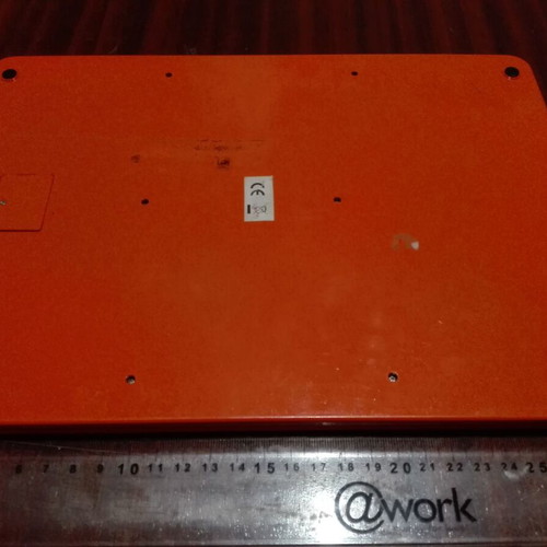 Giant calculator used, orange, A4 size