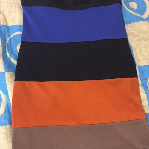 Evening dress one size like new, mini strapless with bow