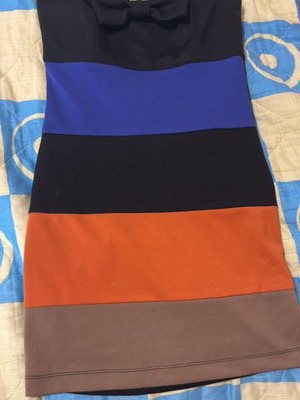 Evening dress one size like new, mini strapless with bow