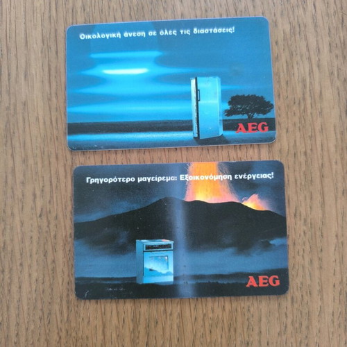 OTE 100-unit AEG phone cards used, pack of 2