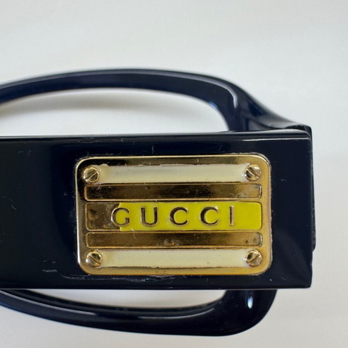 Gucci women's eyeglass frame used, dark blue