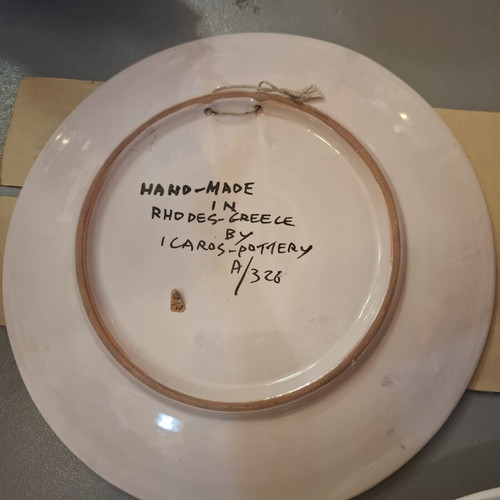 Ikaros Rhodes decorative plate φ29 used, excellent condition