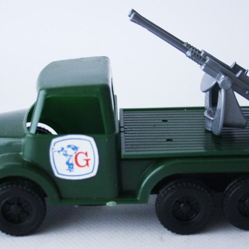 Vintage 70's Greek military truck with 17cm cannon Grecostyl new