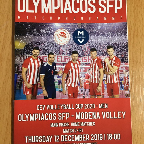 Olympiacos Modena volleyball match programme new