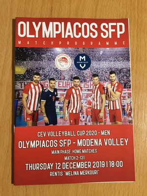 Olympiacos Modena volleyball match programme new