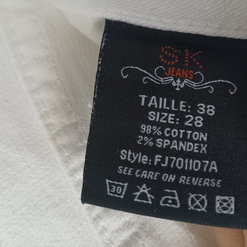 White low-rise jeans SK Jeans like new, size M