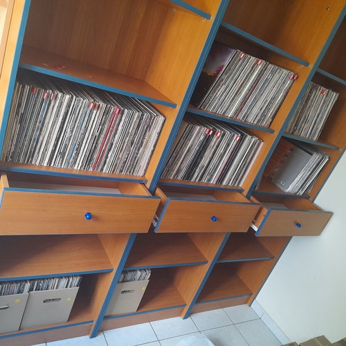 Record cabinet like new with drawers for over 3,000 records and 400 CDs