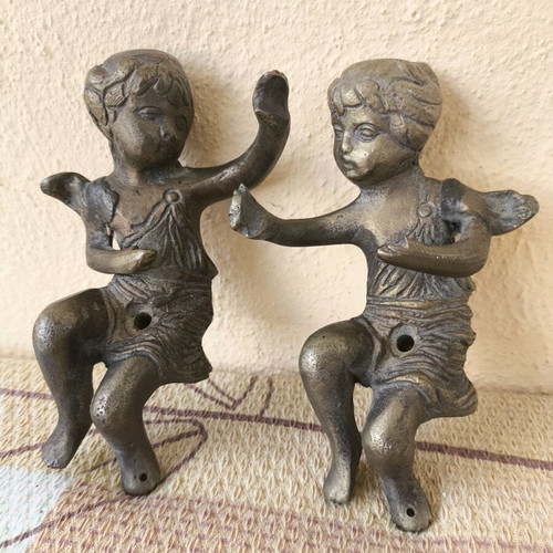 Bronze cherubs like new, height 10+ cm