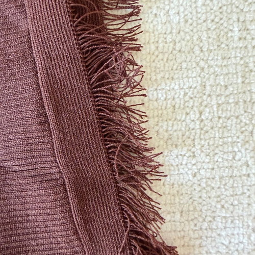 H&M tank top new with fringes brown, size S